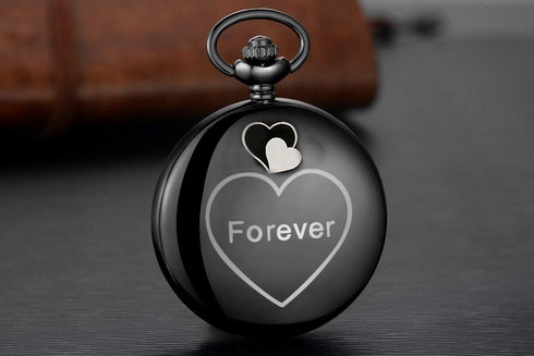 Engraved “to My Son” “I Love You” Pocket Watch with Chain